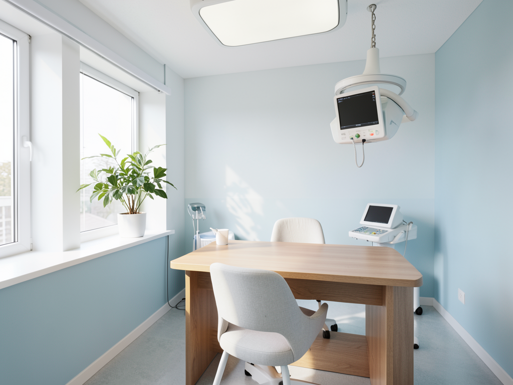 Salle de consultation moderne et accueillante &agrave; la Clinique Horizon Sant&eacute;